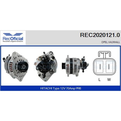 Alternateur RECOFICIAL REC2020121.0