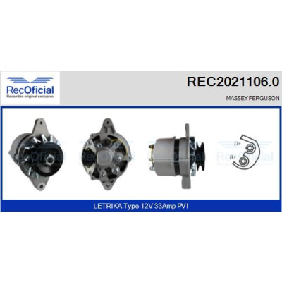 Alternateur RECOFICIAL REC2021106.0
