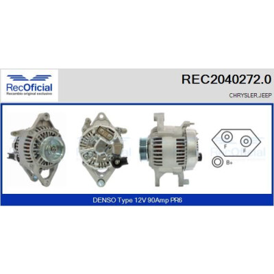 Alternateur RECOFICIAL REC2040272.0