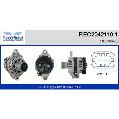 Alternateur RECOFICIAL REC2042110.1
