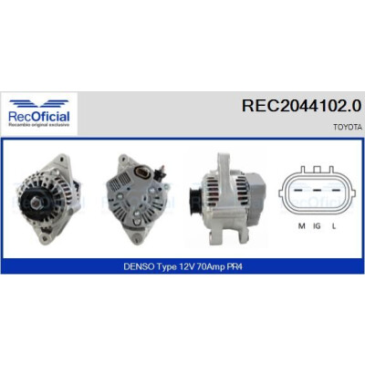 Alternateur RECOFICIAL REC2044102.0