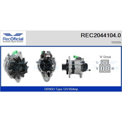 Alternateur RECOFICIAL REC2044104.0