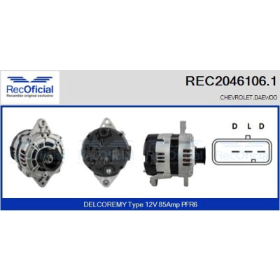 Alternateur RECOFICIAL REC2046106.1