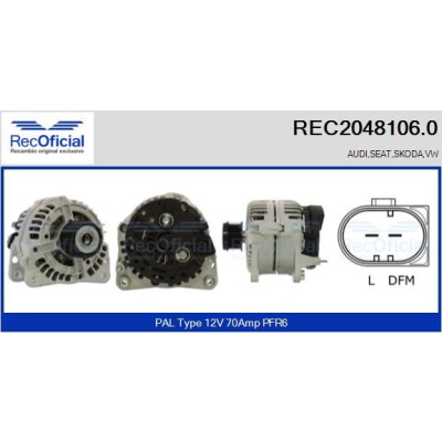 Alternateur RECOFICIAL REC2048106.0