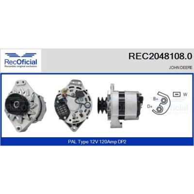 Alternateur RECOFICIAL REC2048108.0