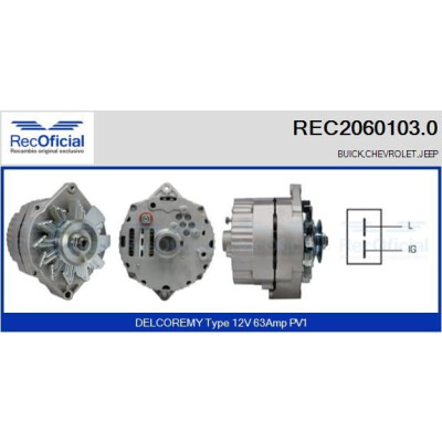 Alternateur RECOFICIAL REC2060103.0