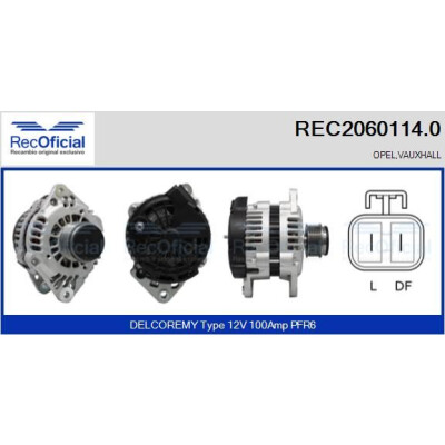 Alternateur RECOFICIAL REC2060114.0