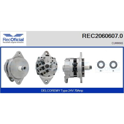 Alternateur RECOFICIAL REC2060607.0