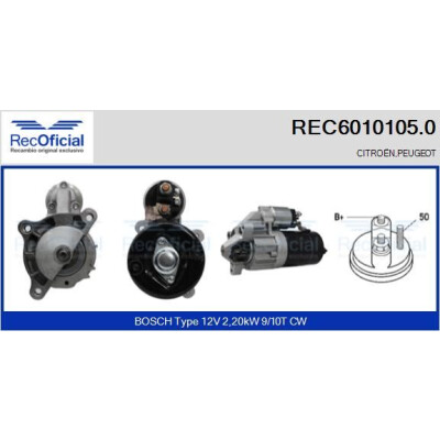 Démarreur RECOFFICIAL REC6010105.0