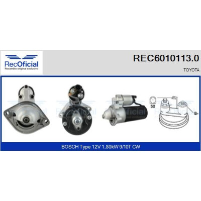 Démarreur RECOFFICIAL REC6010113.0