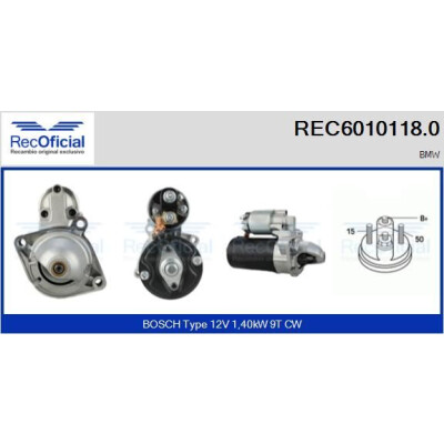 Démarreur RECOFFICIAL REC6010118.0