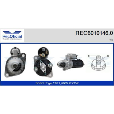 Démarreur RECOFFICIAL REC6010146.0