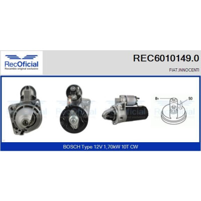 Démarreur RECOFFICIAL REC6010149.0