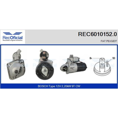 Démarreur RECOFICIAL REC6010152.0