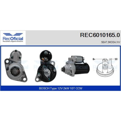 Démarreur RECOFFICIAL REC6010165.0