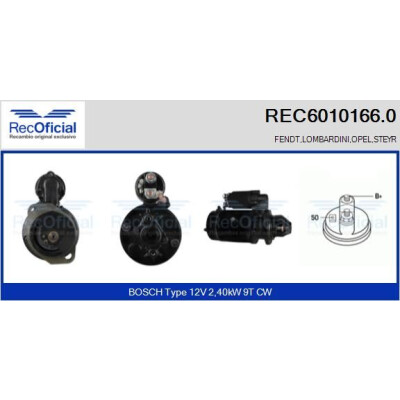 Démarreur RECOFFICIAL REC6010166.0