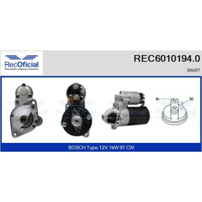 Démarreur RECOFFICIAL REC6010194.0