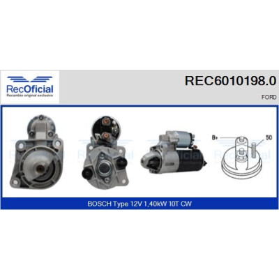 Démarreur RECOFFICIAL REC6010198.0