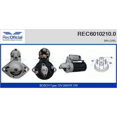 Démarreur RECOFFICIAL REC6010210.0