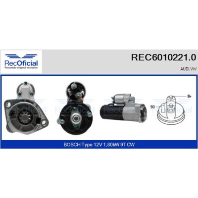 Démarreur RECOFICIAL REC6010221.0