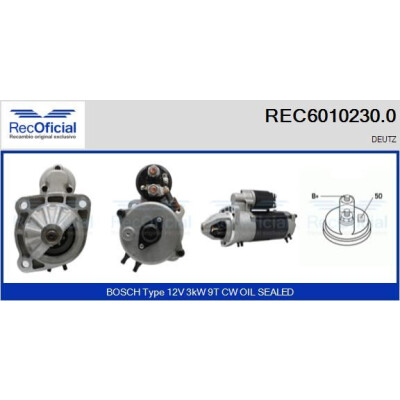 Démarreur RECOFFICIAL REC6010230.0
