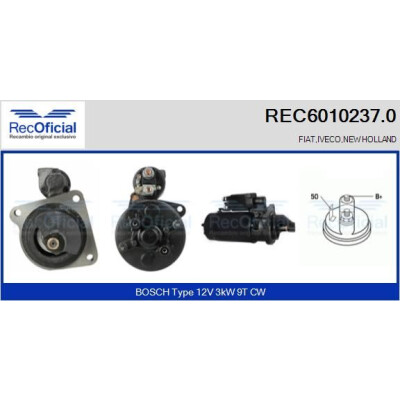 Démarreur RECOFICIAL REC6010237.0