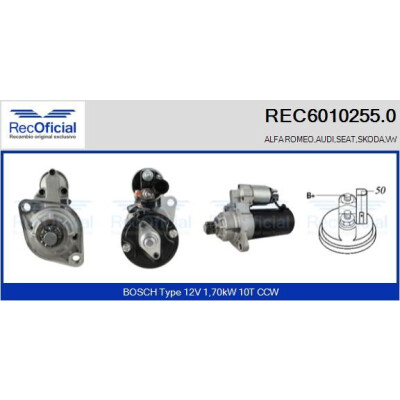 Démarreur RECOFFICIAL REC6010255.0