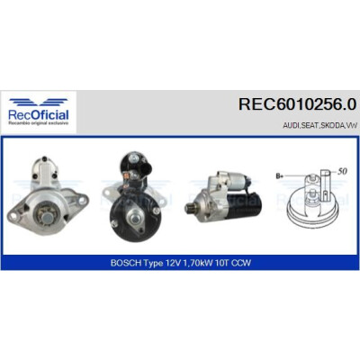 Démarreur RECOFICIAL REC6010256.0