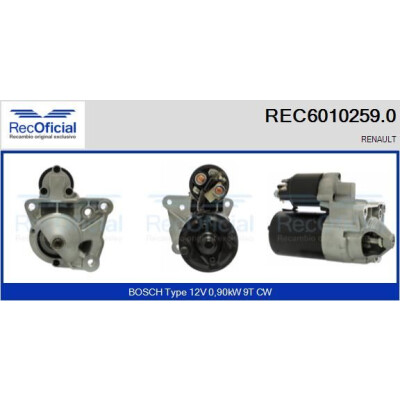 Démarreur RECOFFICIAL REC6010259.0