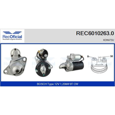Démarreur RECOFICIAL REC6010263.0