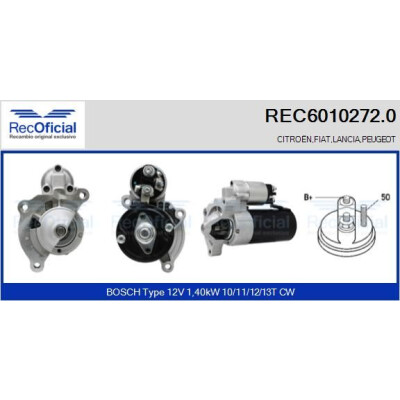 Démarreur RECOFICIAL REC6010272.0