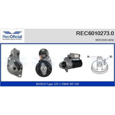 Démarreur RECOFICIAL REC6010273.0