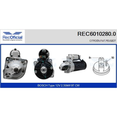 Démarreur RECOFICIAL REC6010280.0