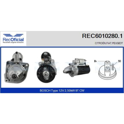 Démarreur RECOFICIAL REC6010280.1