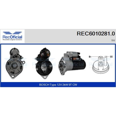 Démarreur RECOFFICIAL REC6010281.0