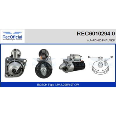 Démarreur RECOFICIAL REC6010294.0