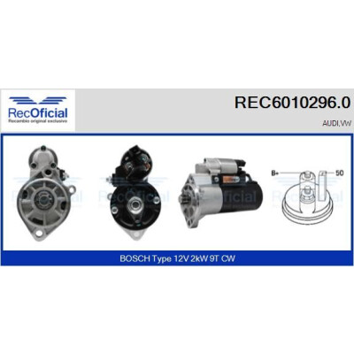 Démarreur RECOFICIAL REC6010296.0