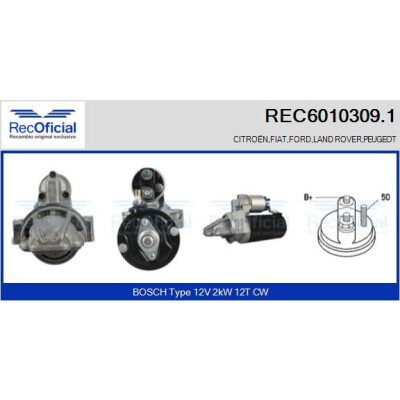 Démarreur RECOFICIAL REC6010309.1