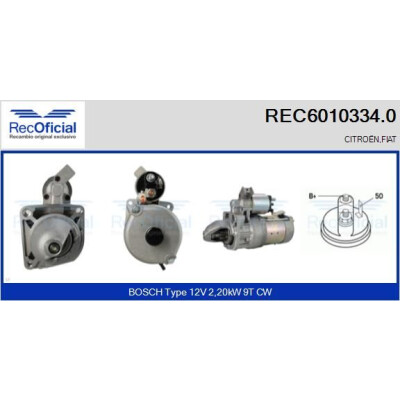 Démarreur RECOFFICIAL REC6010334.0