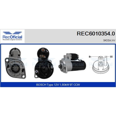 Démarreur RECOFFICIAL REC6010354.0