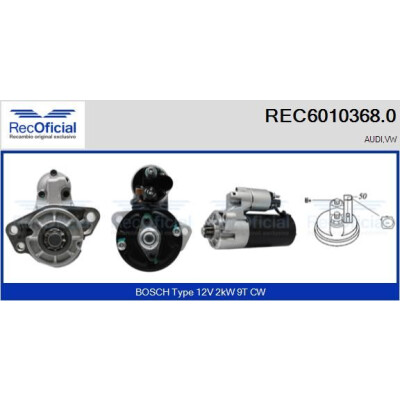 Démarreur RECOFICIAL REC6010368.0