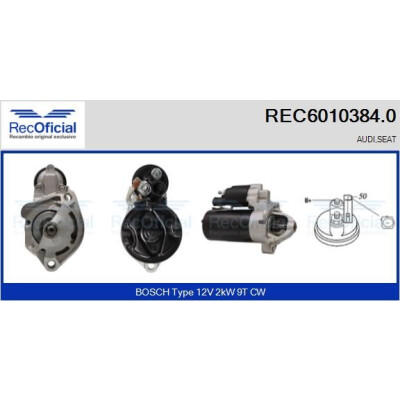 Démarreur RECOFFICIAL REC6010384.0