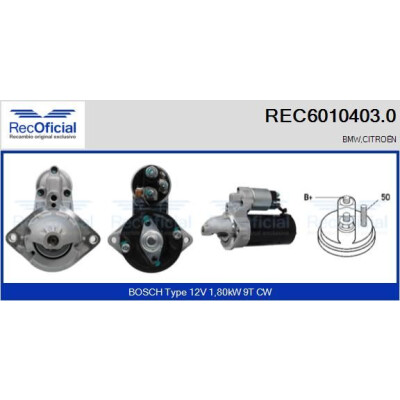 Démarreur RECOFICIAL REC6010403.0