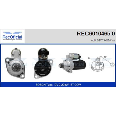 Démarreur RECOFICIAL REC6010465.0