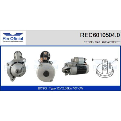 Démarreur RECOFFICIAL REC6010504.0