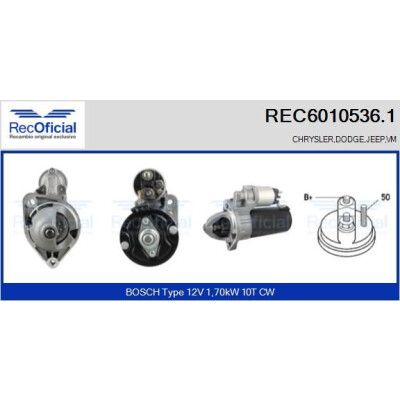 Démarreur RECOFICIAL REC6010536.1