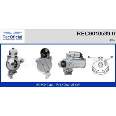Démarreur RECOFICIAL REC6010539.0