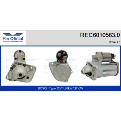 Démarreur RECOFICIAL REC6010563.0
