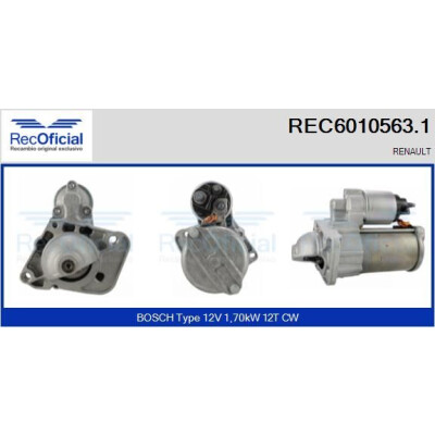 Démarreur RECOFICIAL REC6010563.1