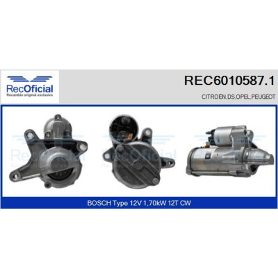 Démarreur RECOFFICIAL REC6010587.1